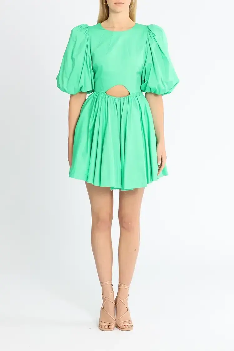 Aje Colette Cut Out Mini Dress Green Size 12 - Image 2