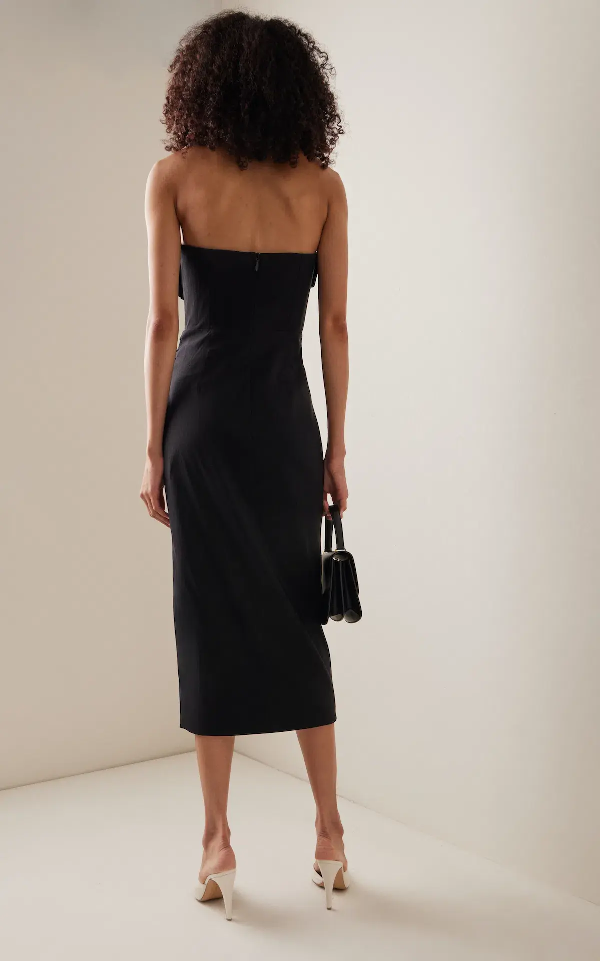 Rachel Gilbert Romy Midi Dress Black Size 6 - Image 3
