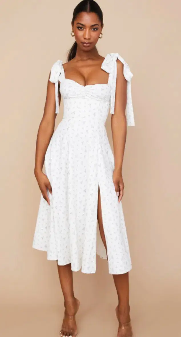 House of CB Alicia Midi Sundress White Floral Size S / AU 8 - Image 2