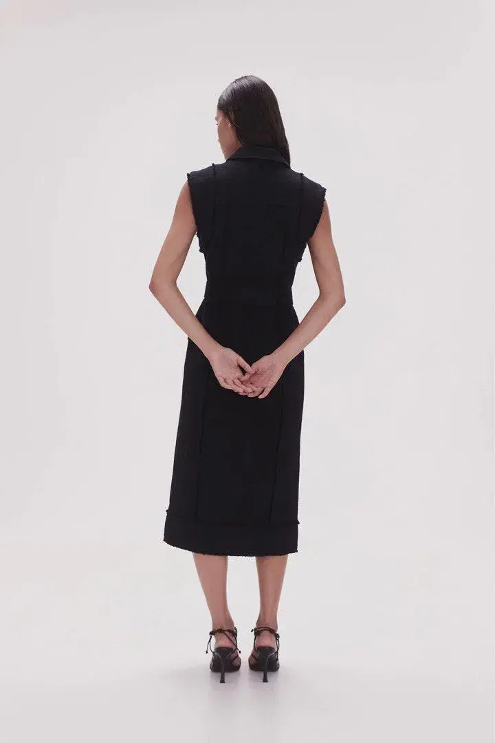 Aje Isabel Utility Midi Dress Black Size 10  - Image 3