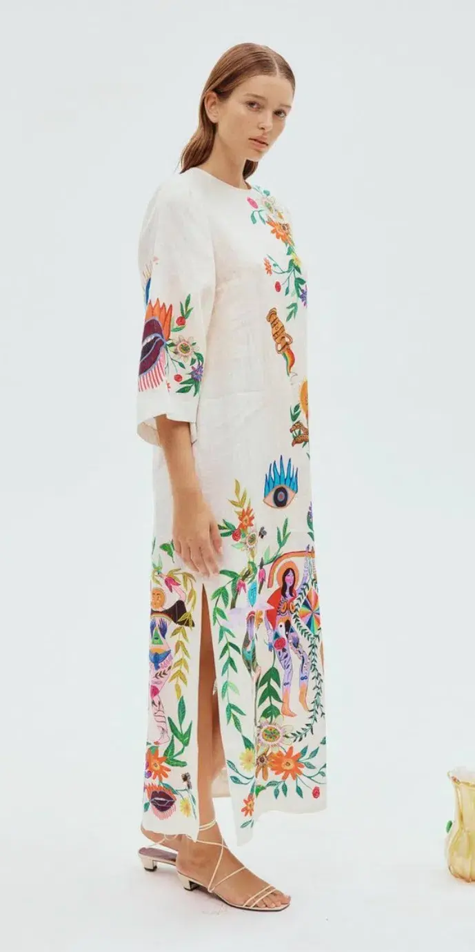 Alemais Meagan Midi Dress Multi Size 14 - Image 5
