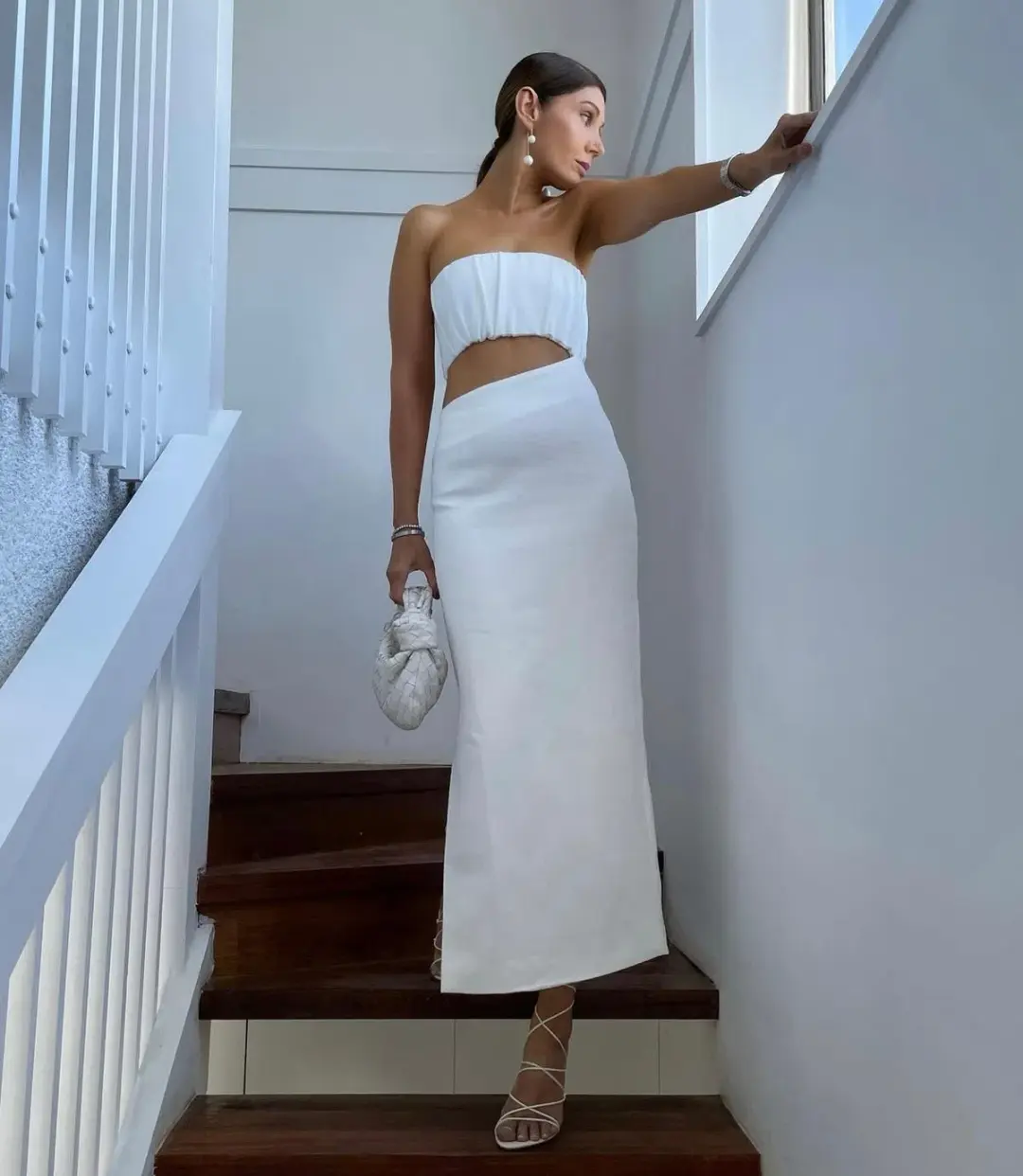 Sir The Label Yves Strapless Dress White Size 1 / AU 8 for rent on The Volte - main image