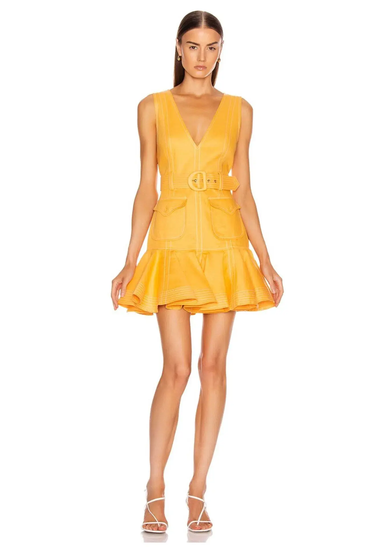 Zimmermann Super Eight Safari Mini Dress Mango Size 8/ 0 - Image 1