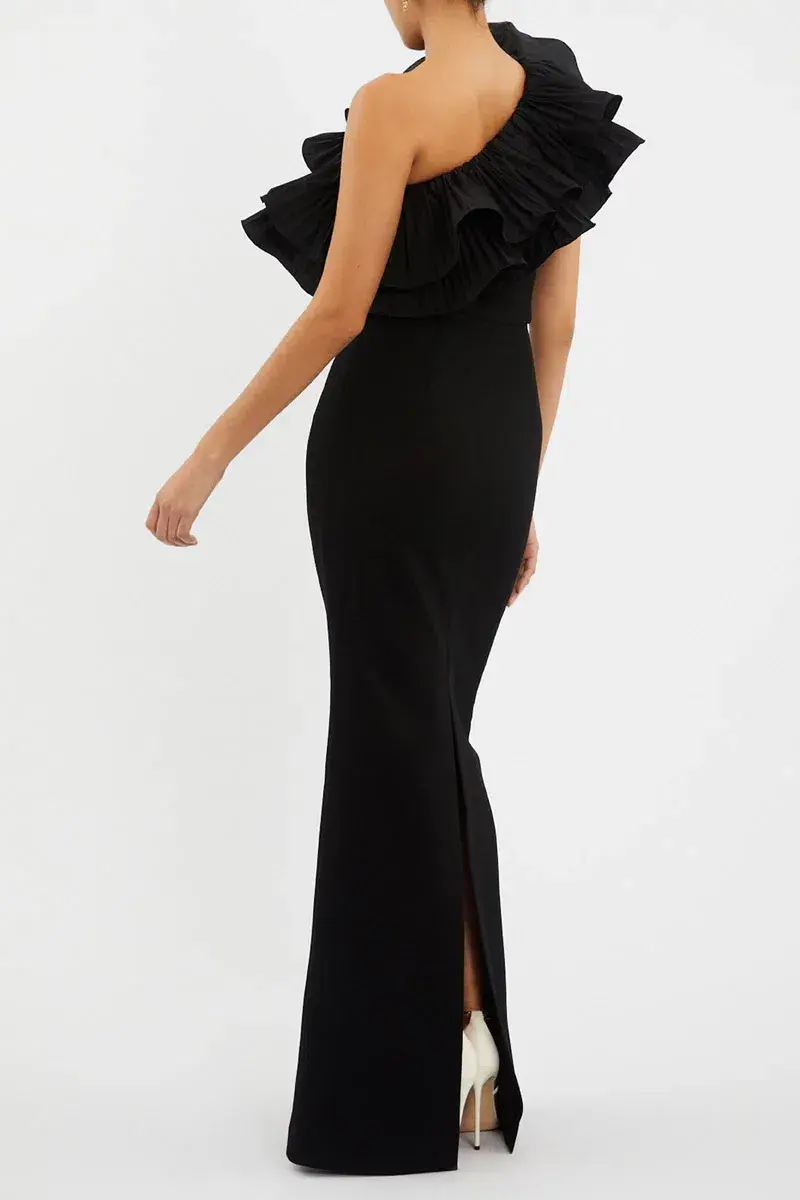 Rebecca Vallance Chloe Gown Black Size 12 for rent on The Volte - main image