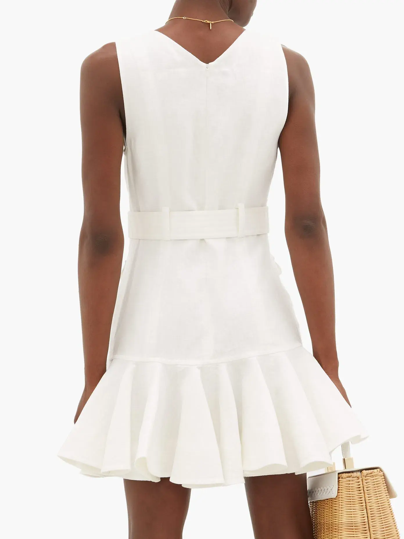Zimmermann Super Eight Safari Mini Dress White Size 8 - Image 2