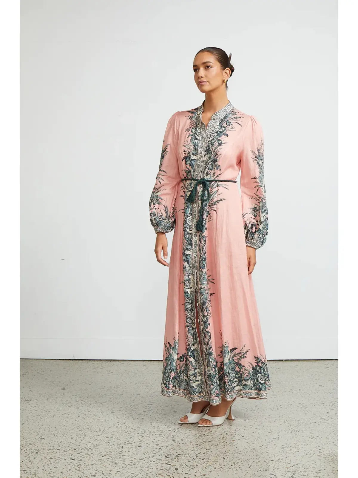 Zimmermann Moonshine Billow Long Sleeve Dress Pink Size 1 / AU 10 - Image 1