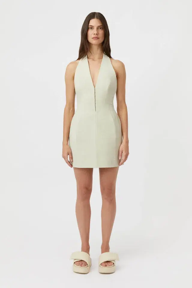 Camilla and Marc Petra Mini Halter Neck Dress Pistachio Size 10 - Image 1