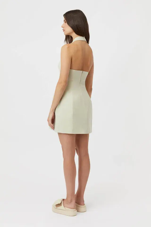 Camilla and Marc Petra Mini Halter Neck Dress Pistachio Size 10 - Image 3