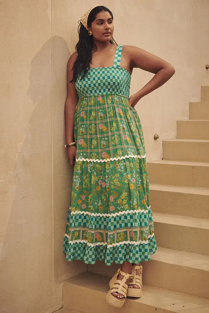 Spell Flora Strappy Maxi Dress Green Multi Size XL / AU 14 - Image 4