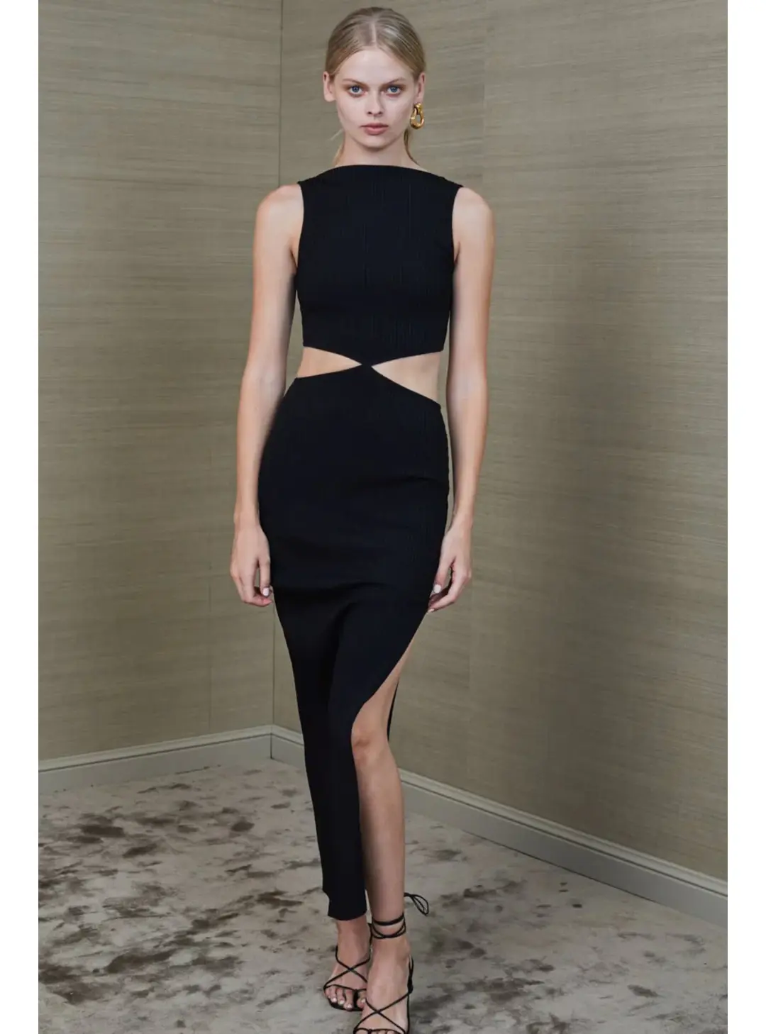 Bec & Bridge Black Reba Midi Dress Size AU 6 for rent on The Volte - main image