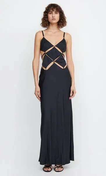Bec & Bridge Diamond Days Strap Maxi Dress Black Size S / AU 8 - Image 2