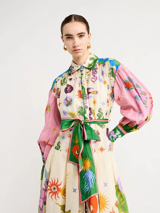 Alemais Seeker Shirt Dress Multi Size XXL/Au 16 - Image 2