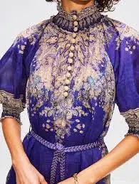 Zimmermann Anneke Swing Maxi Dress in Indigo Paisley Size 3/AU 14 - Image 4