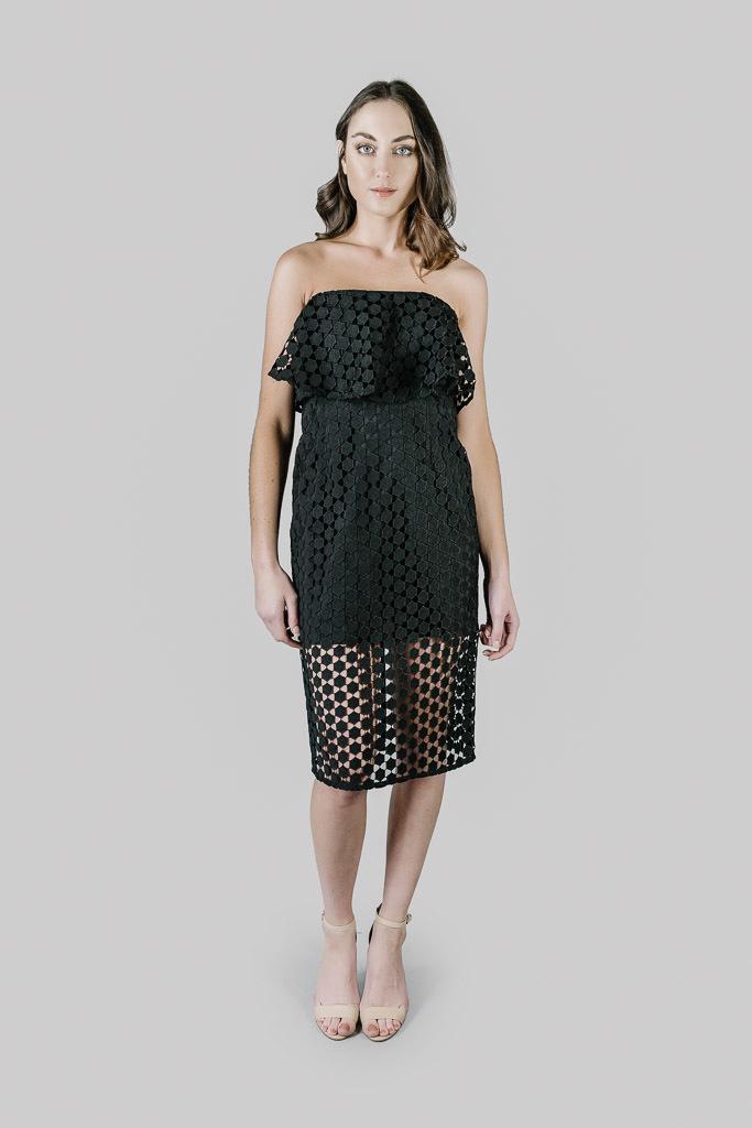 Nicholas Geo Lace Flare Top Dress size 10 - Image 1
