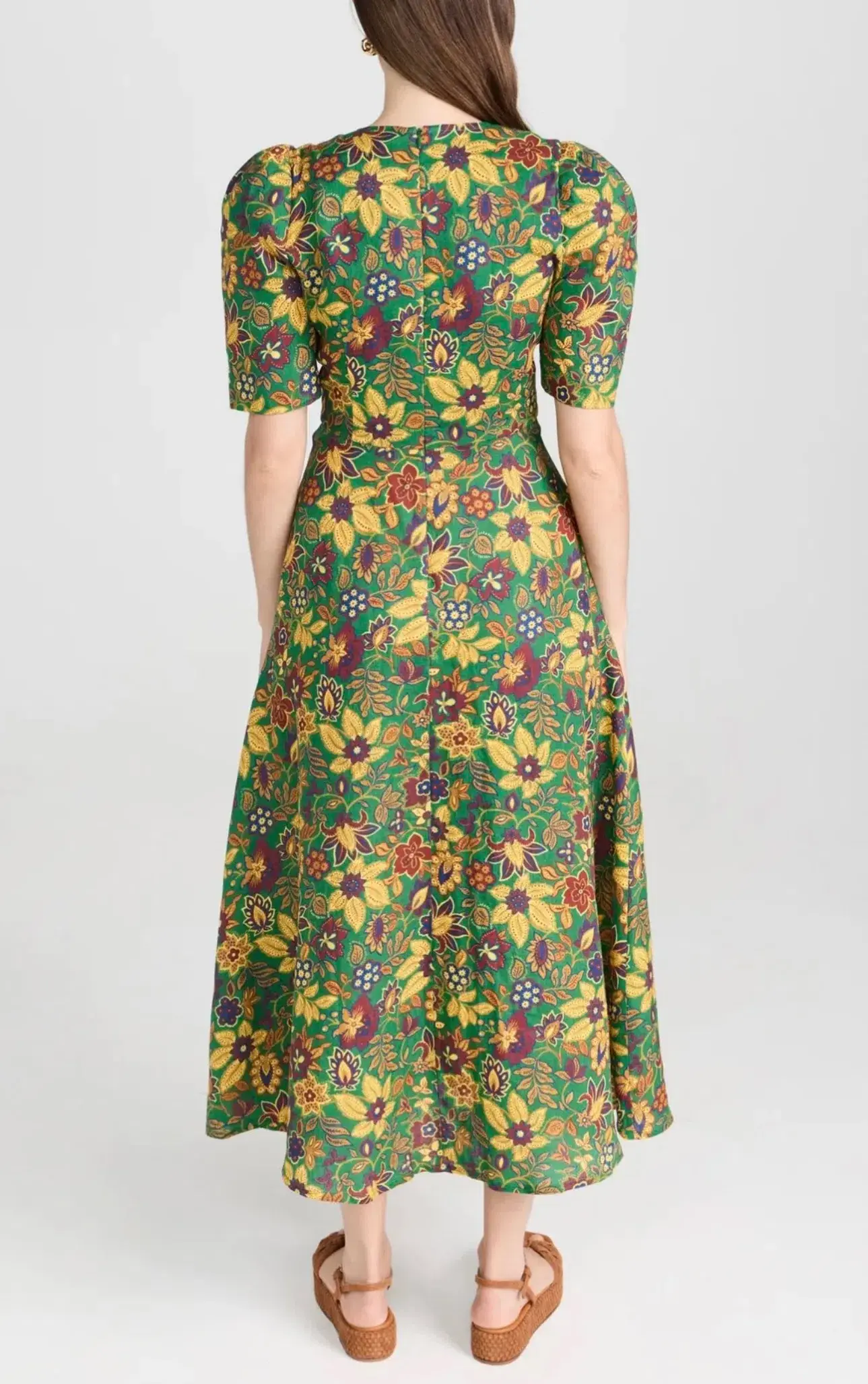 Alemais Isabella V Floral Midi Dress Green Size 8  - Image 5
