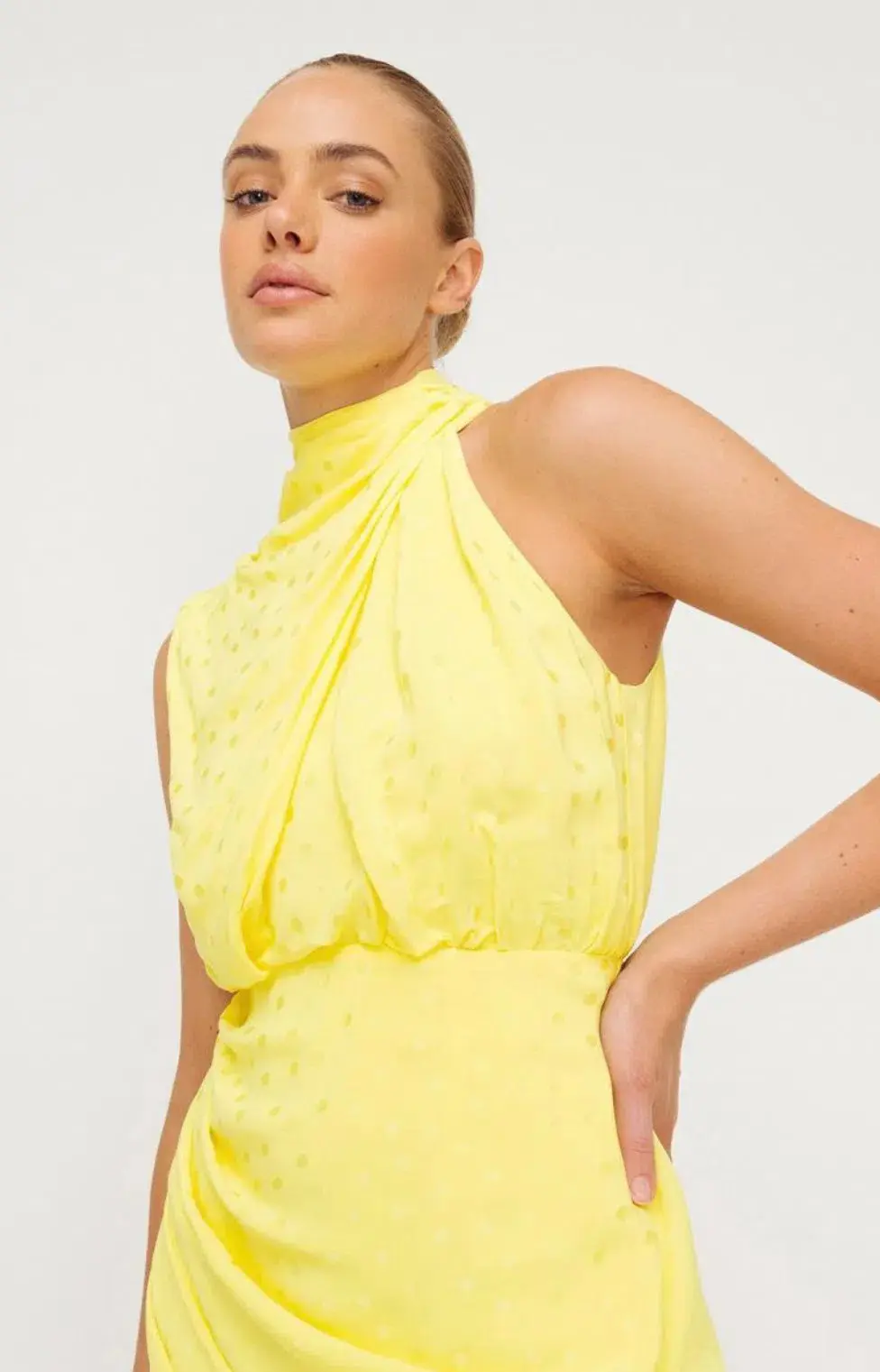 Sheike Gracie Mini Dress Yellow Size 16  - Image 4