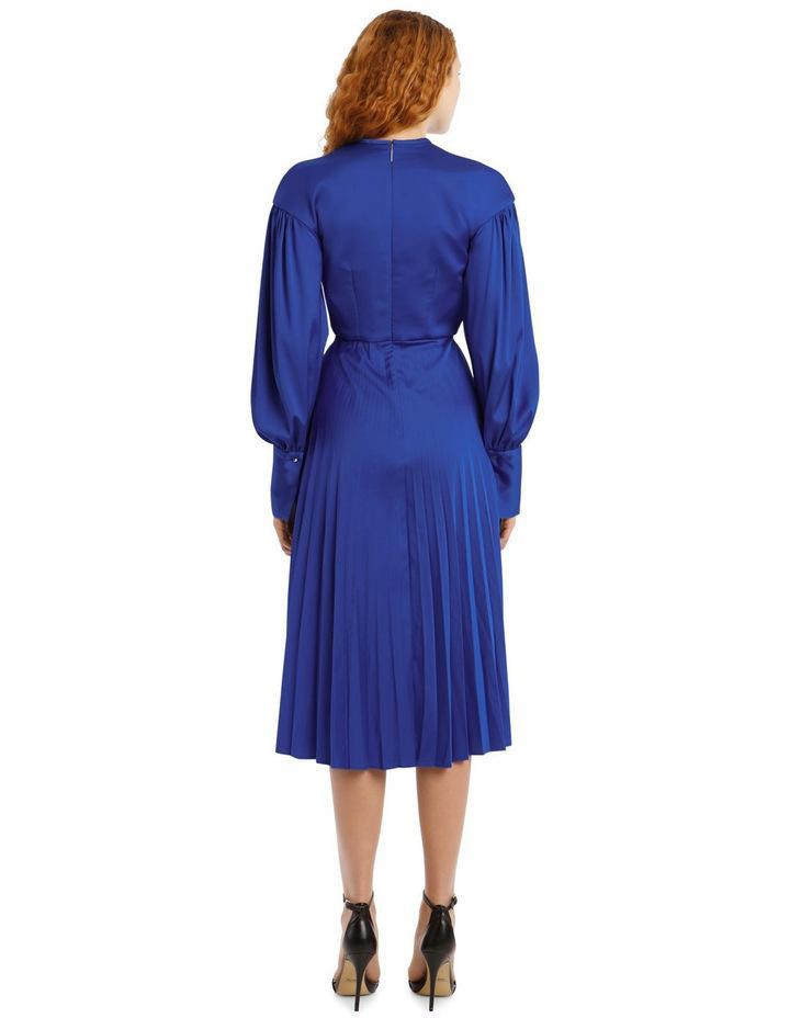 Nicola Finnetti  Evelyn Midi Blue Dress Size 8 - Image 4