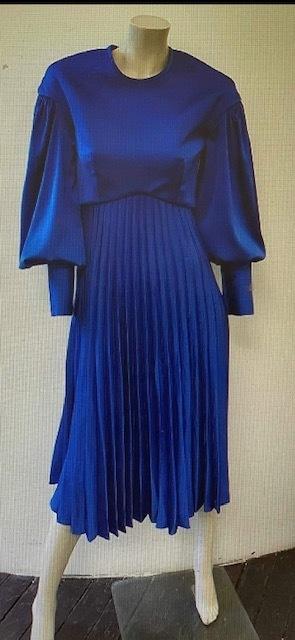 Nicola Finnetti  Evelyn Midi Blue Dress Size 8 - Image 3