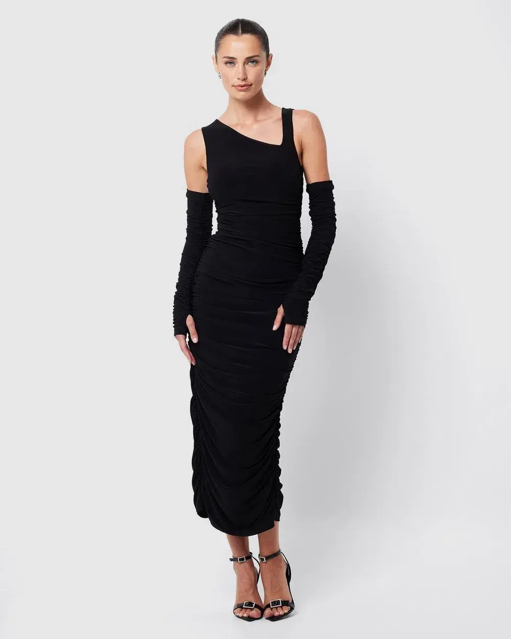 Mossman Defy Midi Dress Black Size 10 - Image 1