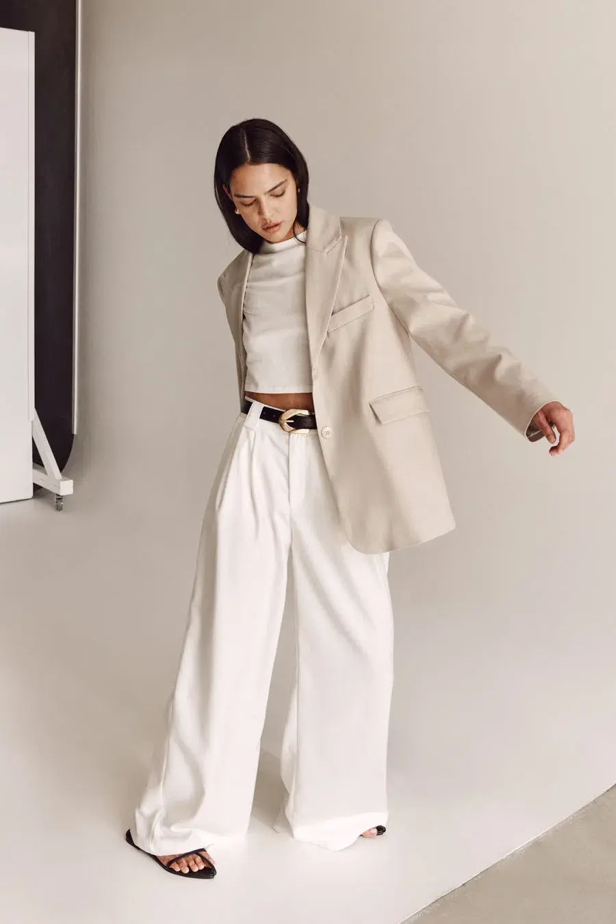 Dissh Harley Boyfriend Two-Piece Suit White Size 8 - Image 4