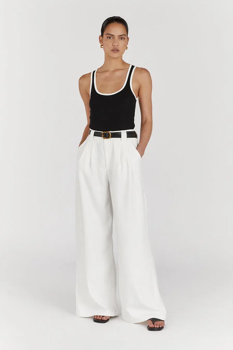 Dissh Harley Boyfriend Two-Piece Suit White Size 8 - Image 5