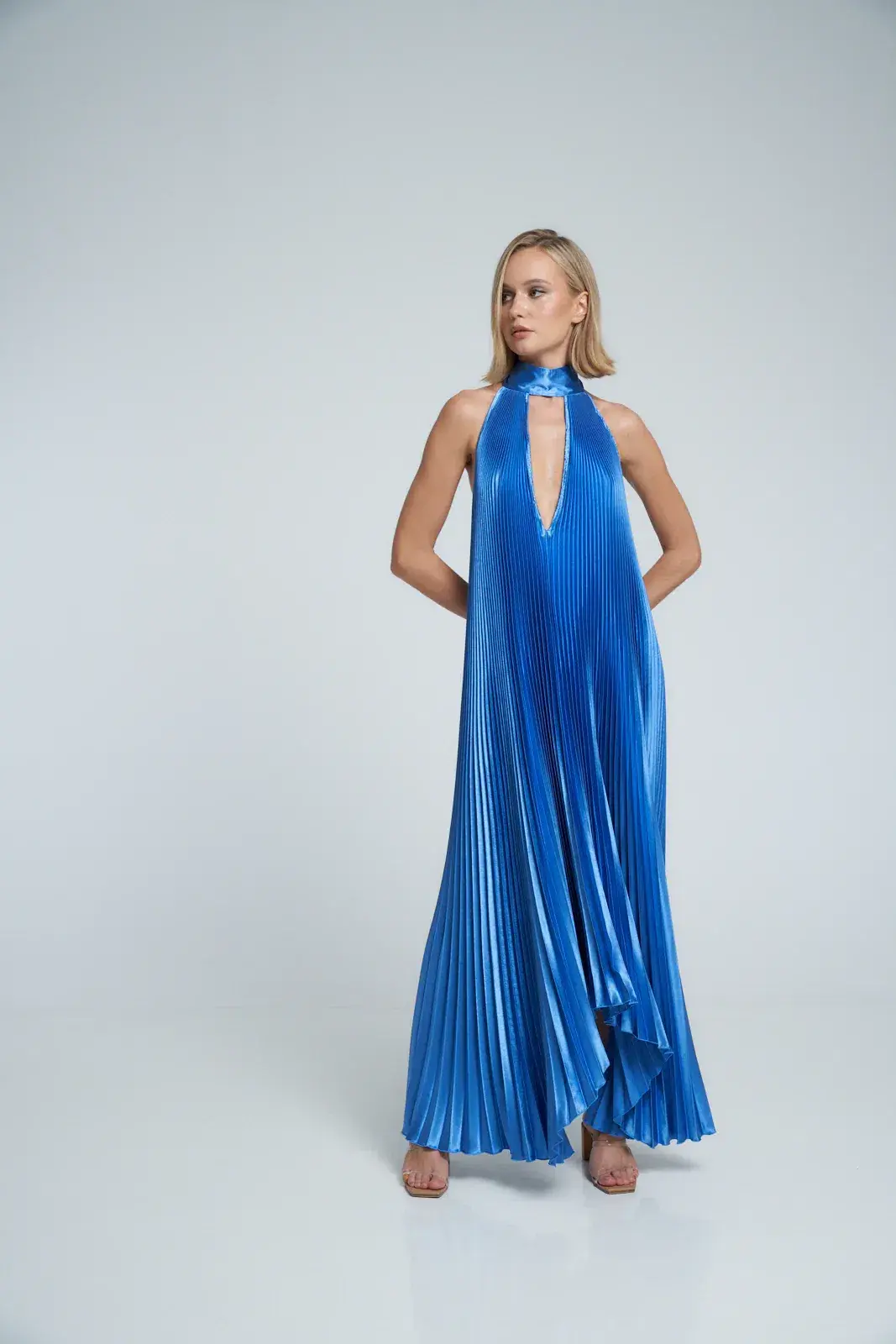 L'idée Opera Gown in Mediterranean Blue Size 8 - Image 1