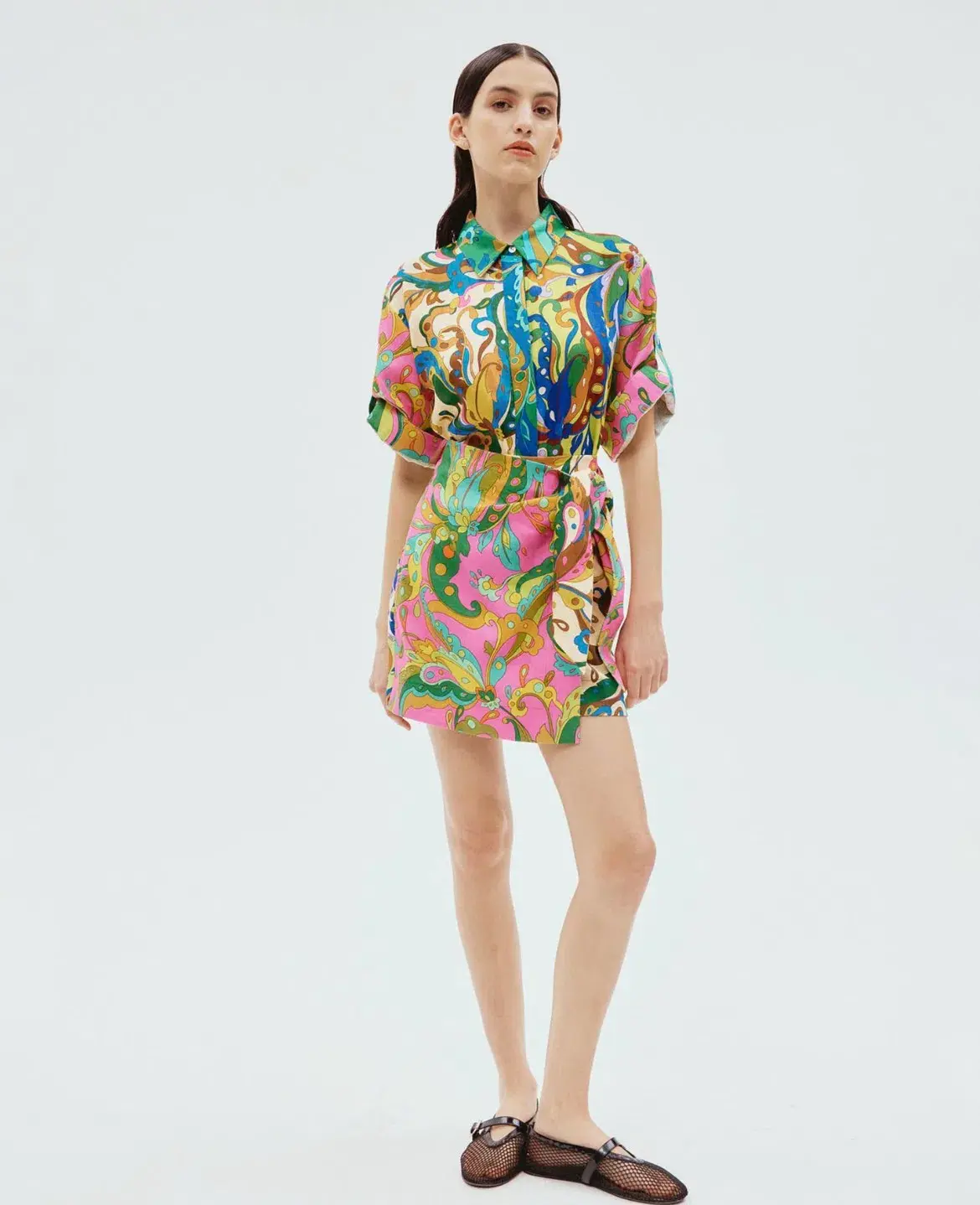 Alemais Yvette Shirt and Skirt Set Multi Size 8 - Image 1