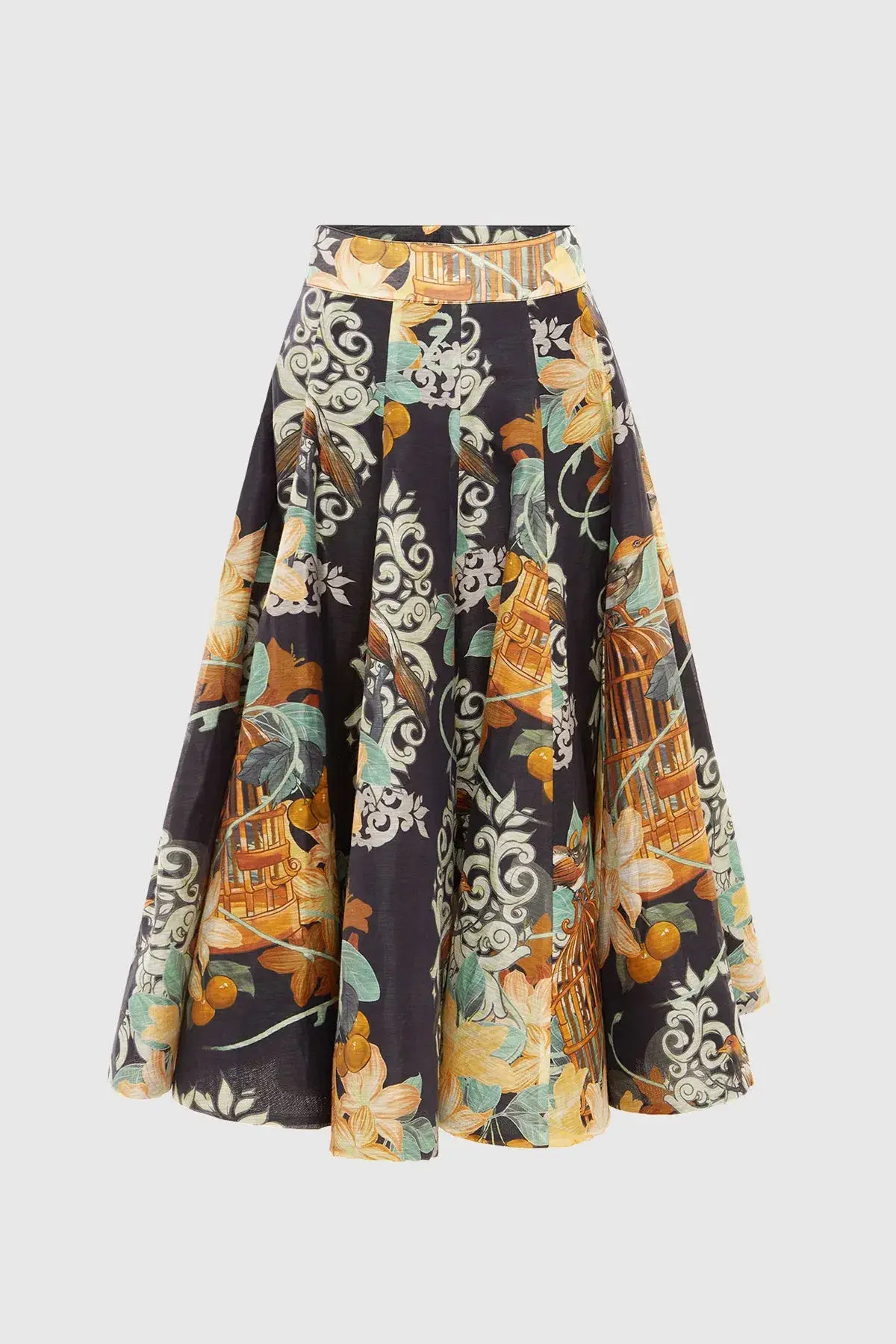 Leo Lin Bridget Halterneck Top & Myla Midi Skirt Set in Azalea Print/Twilight Size 10 - Image 3