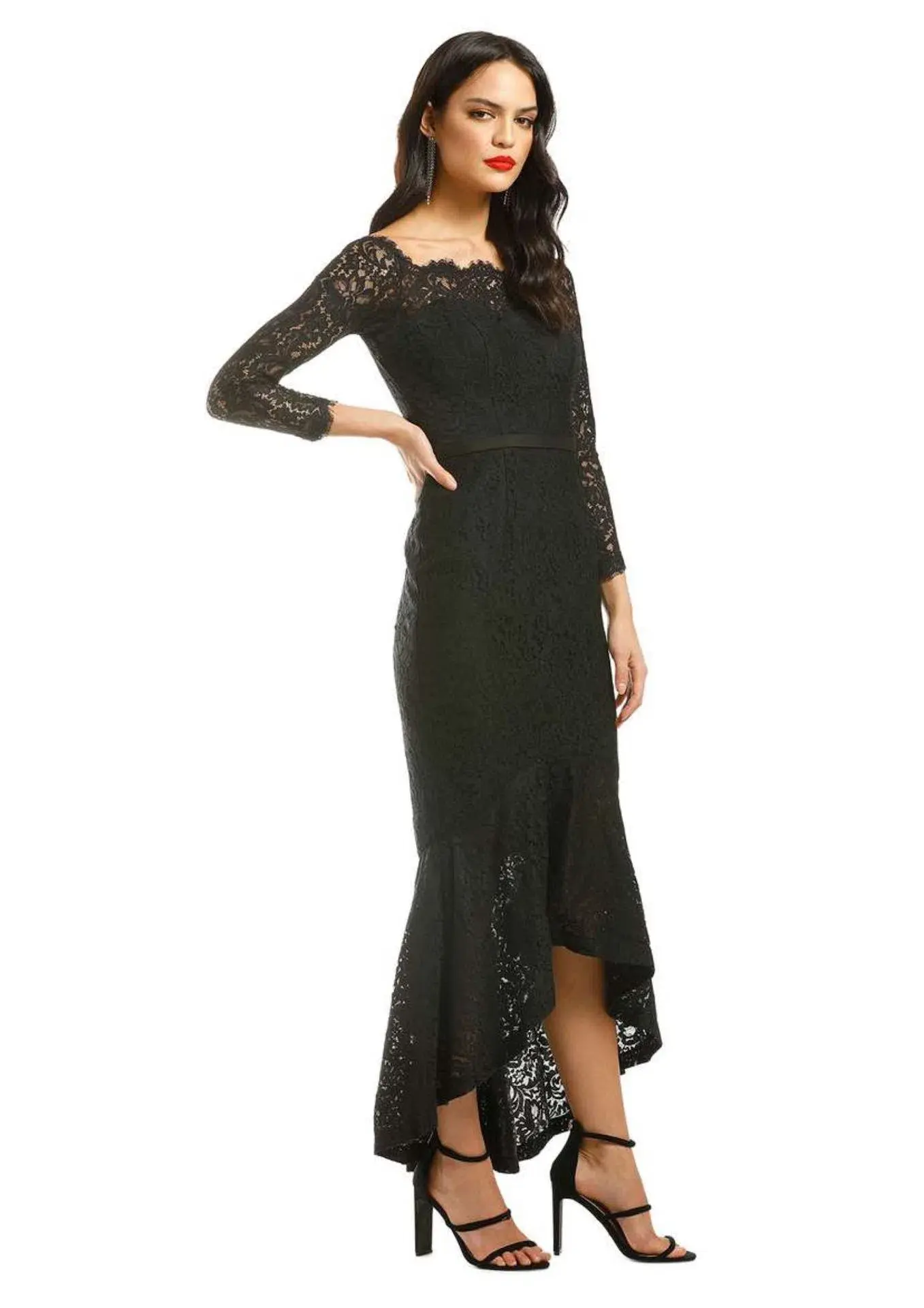 George Sofia Mermaid Hem Gown in Black Size 8 - Image 1