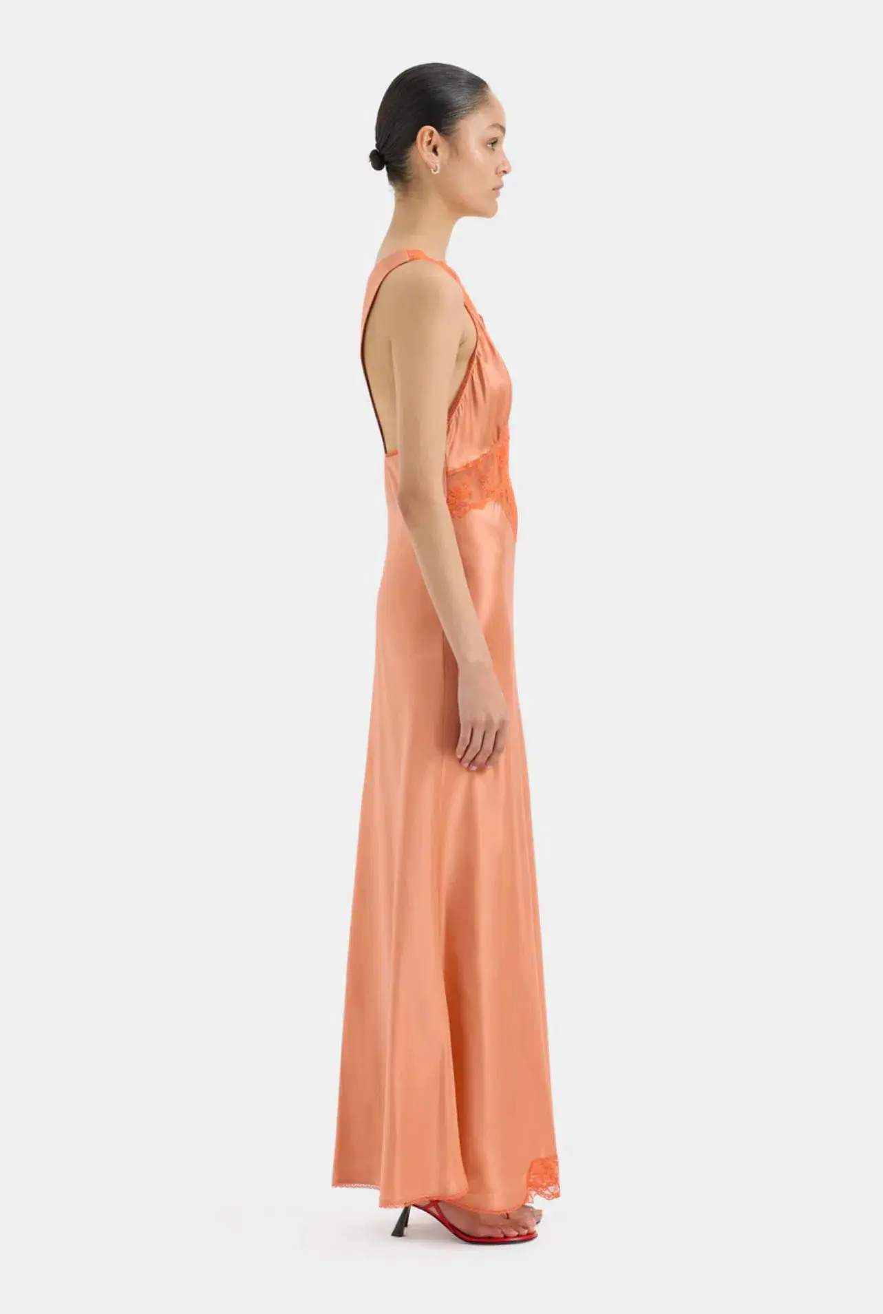 Sir the Label Aries Cut Out Gown Peach Size 0 / AU 6 - Image 2