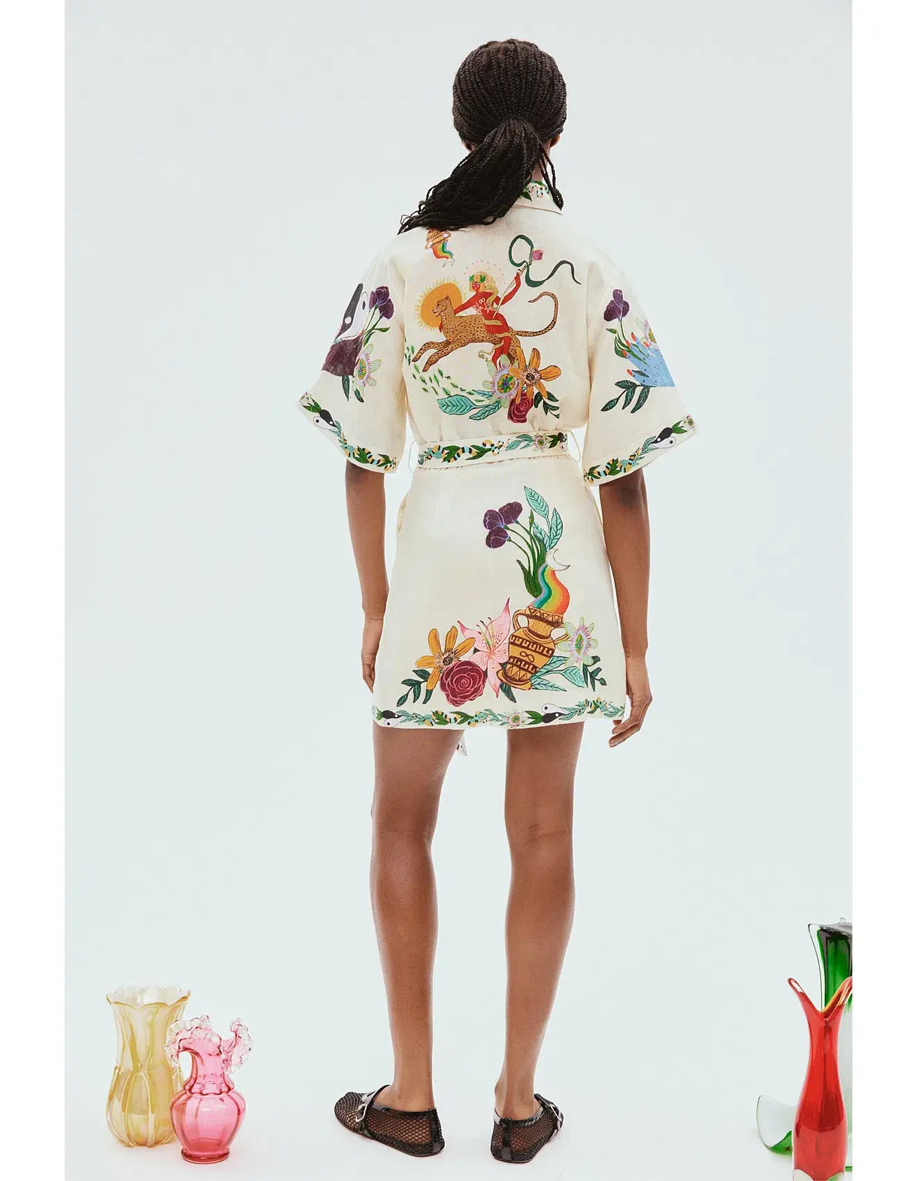 Alemais Meagan Mini Dress Print Size 10 - Image 3