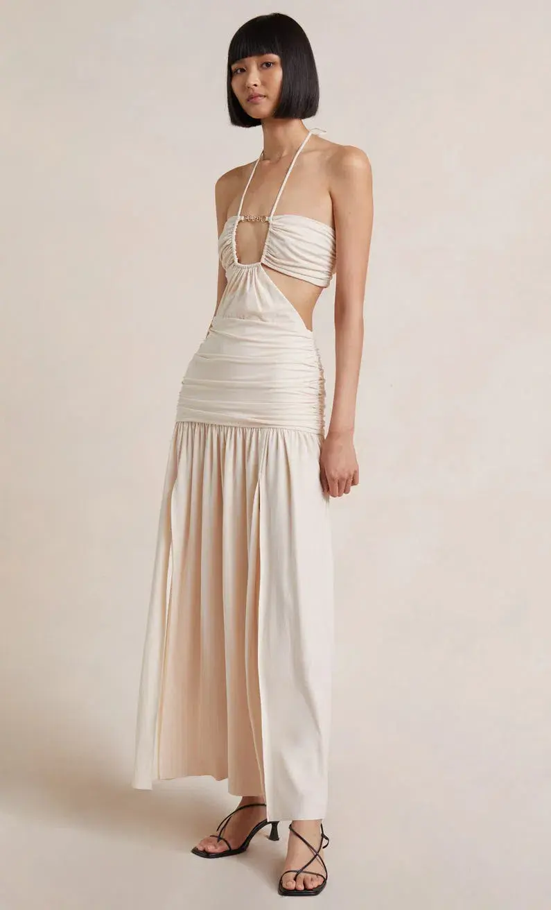Bec & Bridge Adaline Cut Out Maxi Dress Cream Size 6 - Image 2