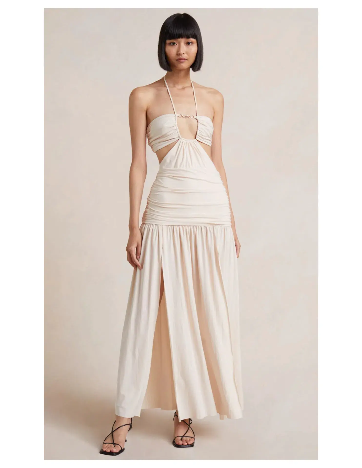 Bec & Bridge Adaline Cut Out Maxi Dress Cream Size 6 - Image 1