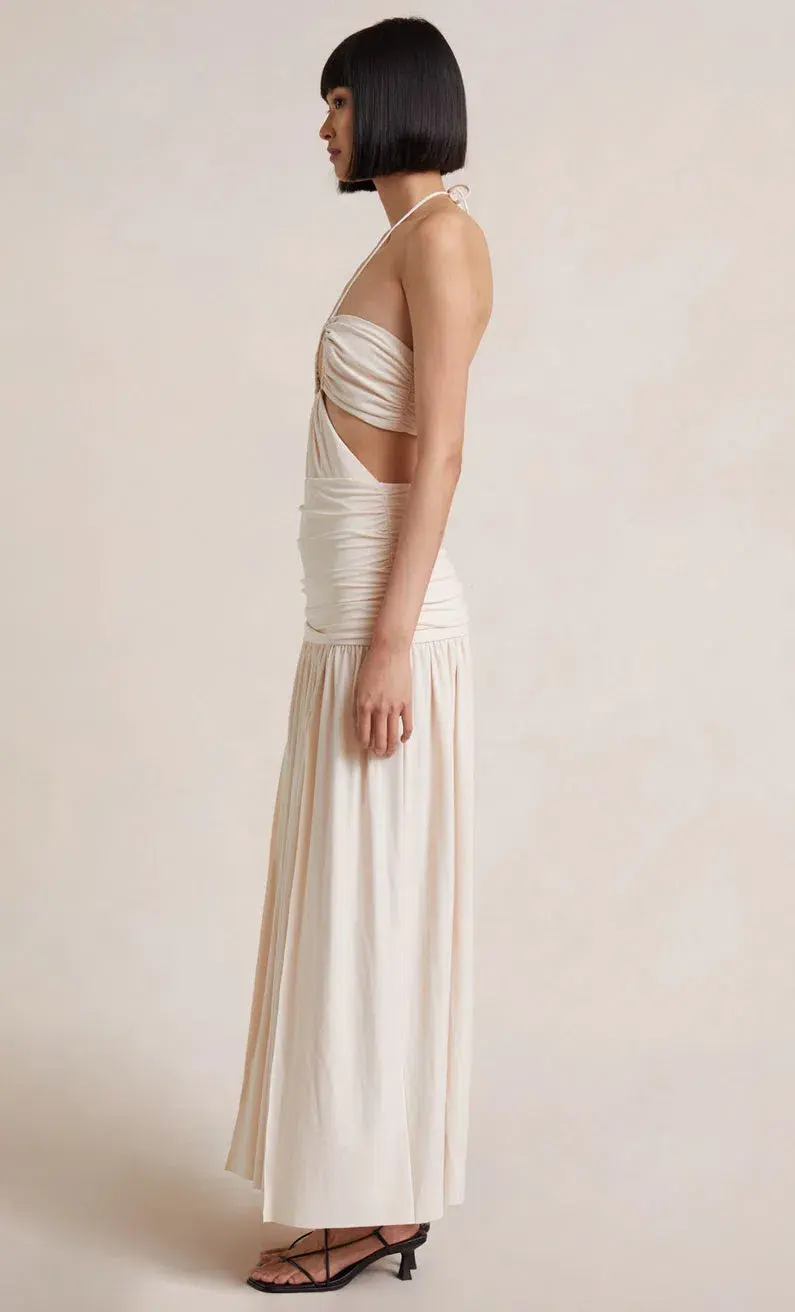 Bec & Bridge Adaline Cut Out Maxi Dress Cream Size 6 - Image 4