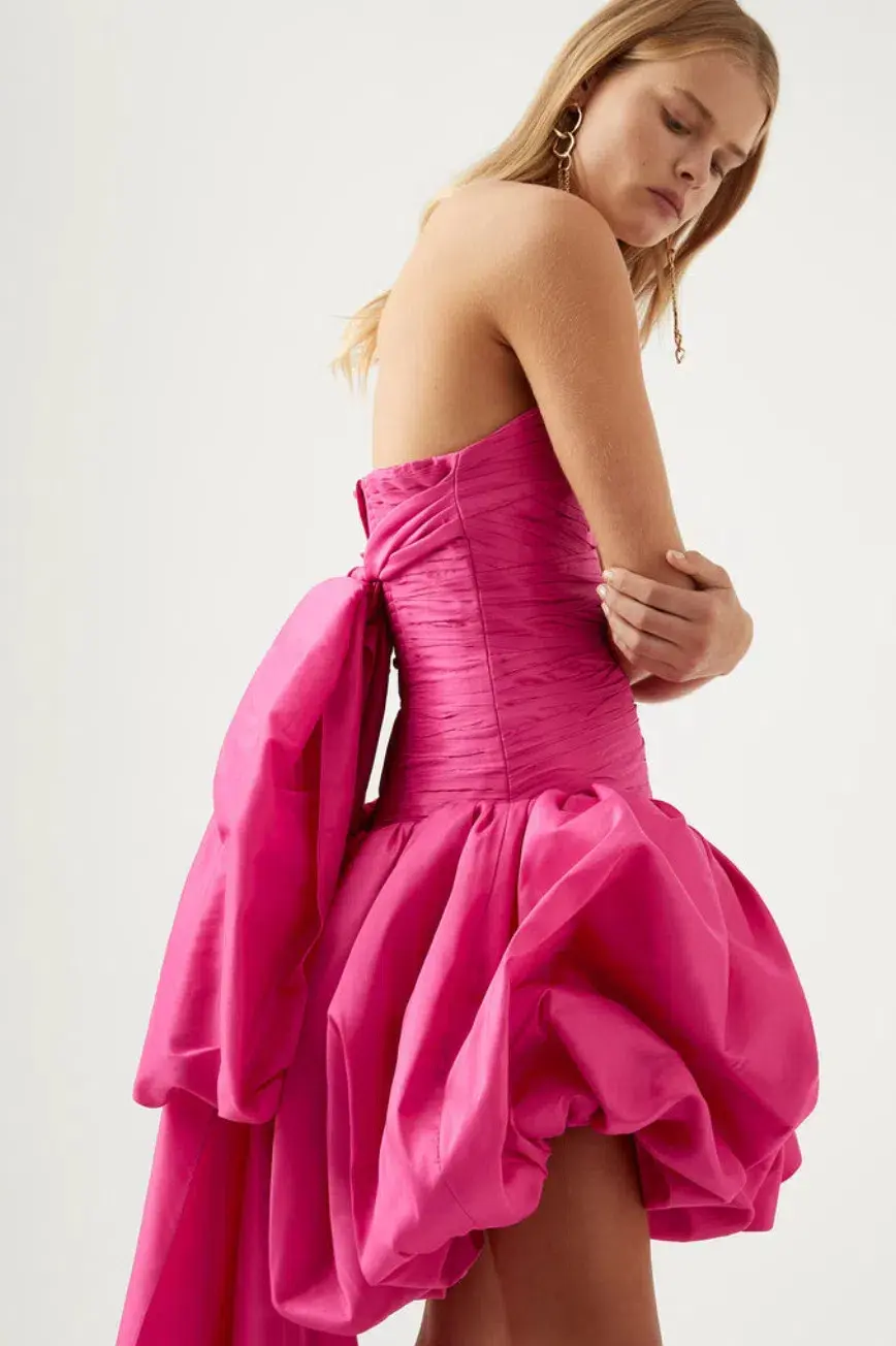 Aje Piacere Bubble Hem Mini Dress in Fuchsia - Size 10 - Image 2