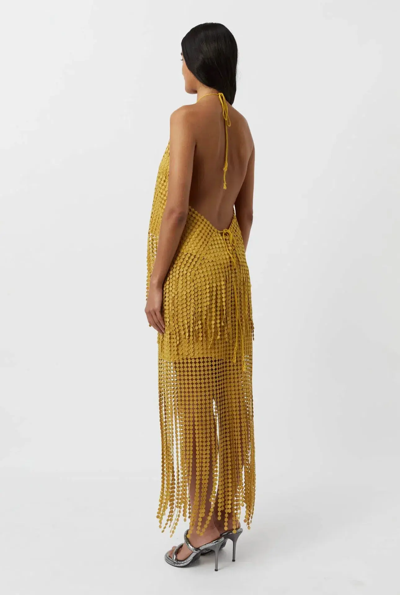 Camilla And Marc Freya Lace Halterneck Top and Skirt in Citron Size 8 - Image 2