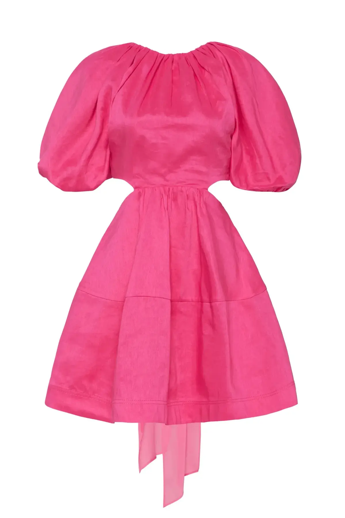 Aje Admiration Lace-Up Mini Dress in Pink - Size 6 - Image 8