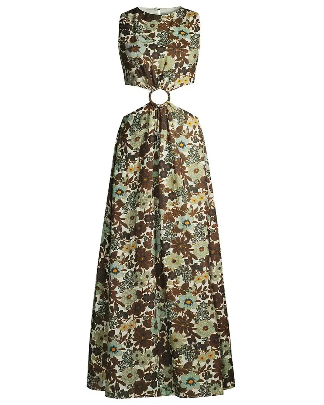 Sir The Label Constantine Cut-Out Midi Dress in Print - Size 8 - Image 4