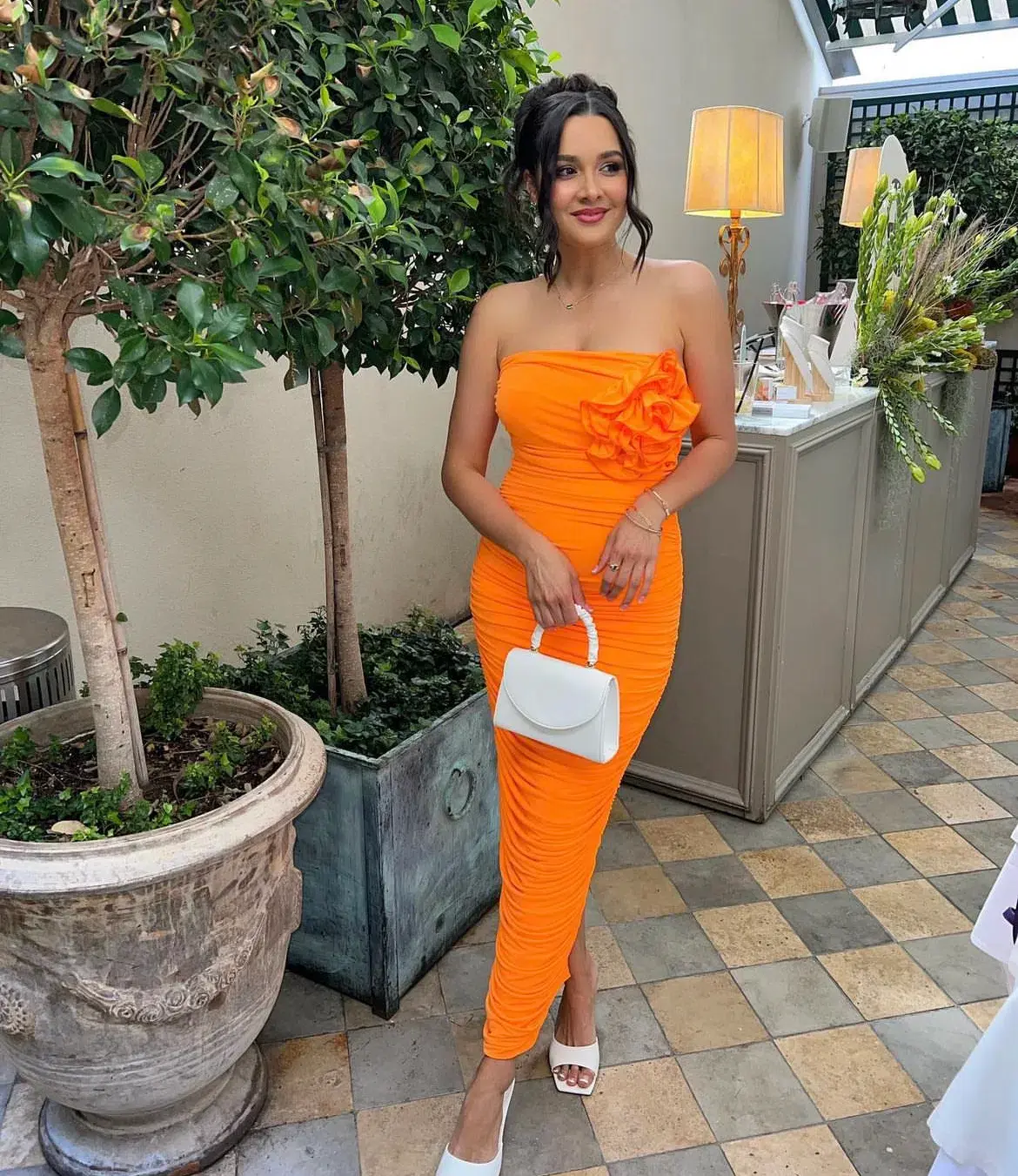 Bianca and Bridgett Tara Midi Dress Orange Size 8 - Image 4