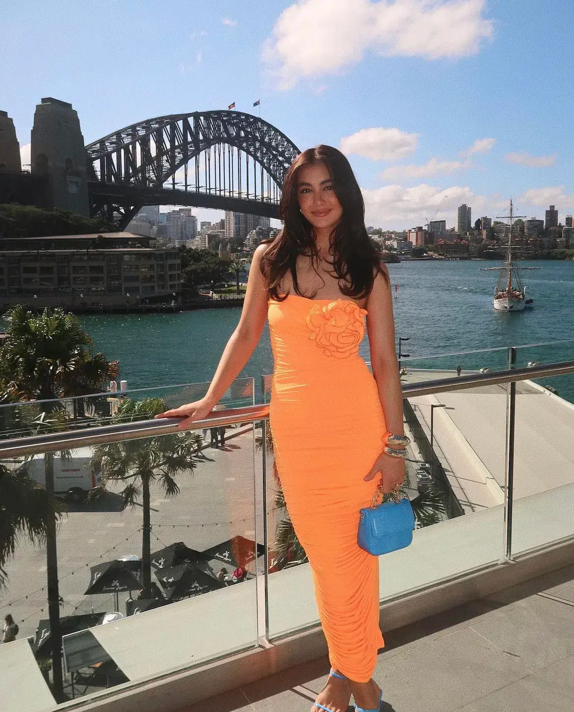 Bianca and Bridgett Tara Midi Dress Orange Size 8 - Image 5
