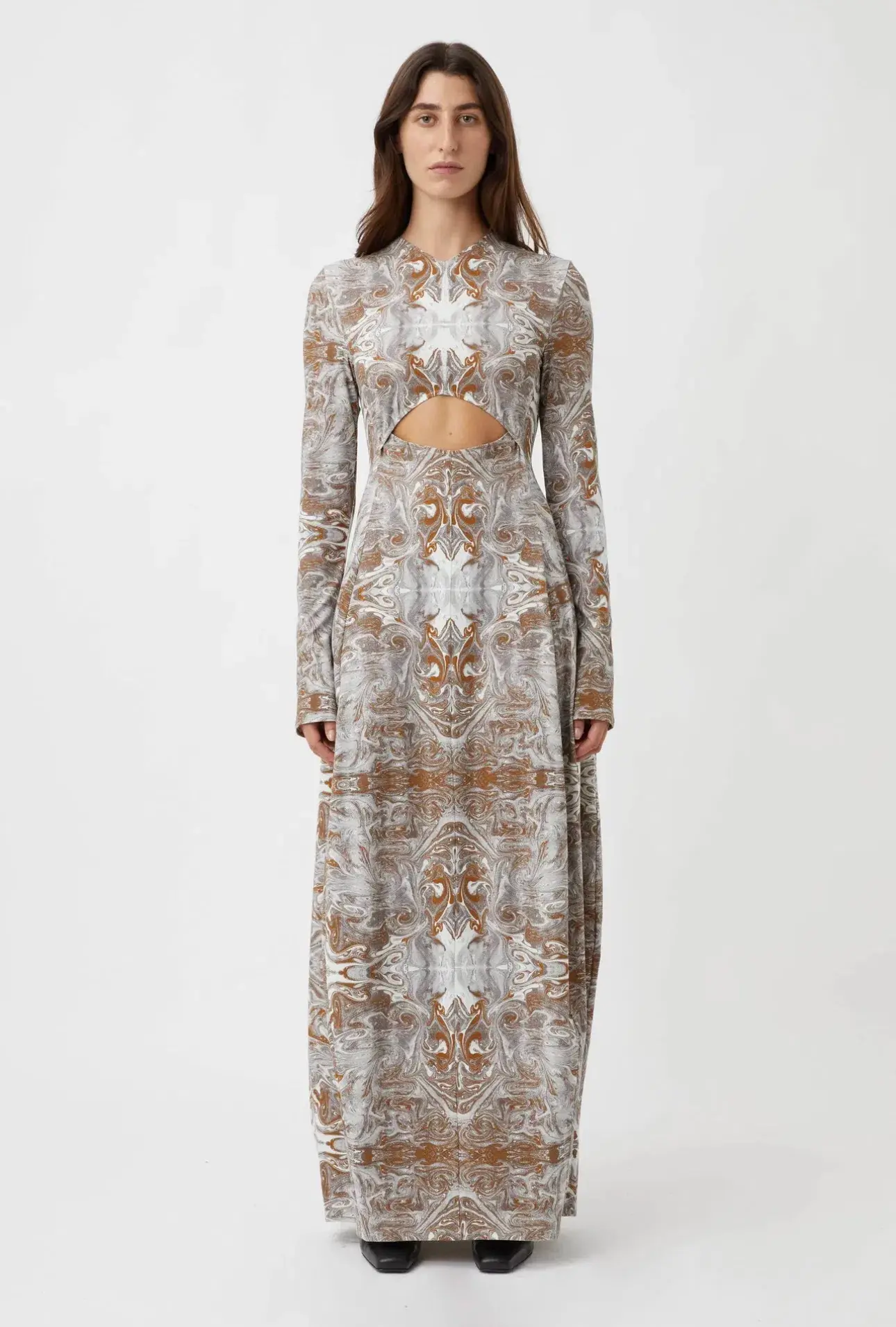 Camilla and Marc Ada Long Sleeve Printed Maxi Dress in Ada Print Multi Size 8 - Image 1