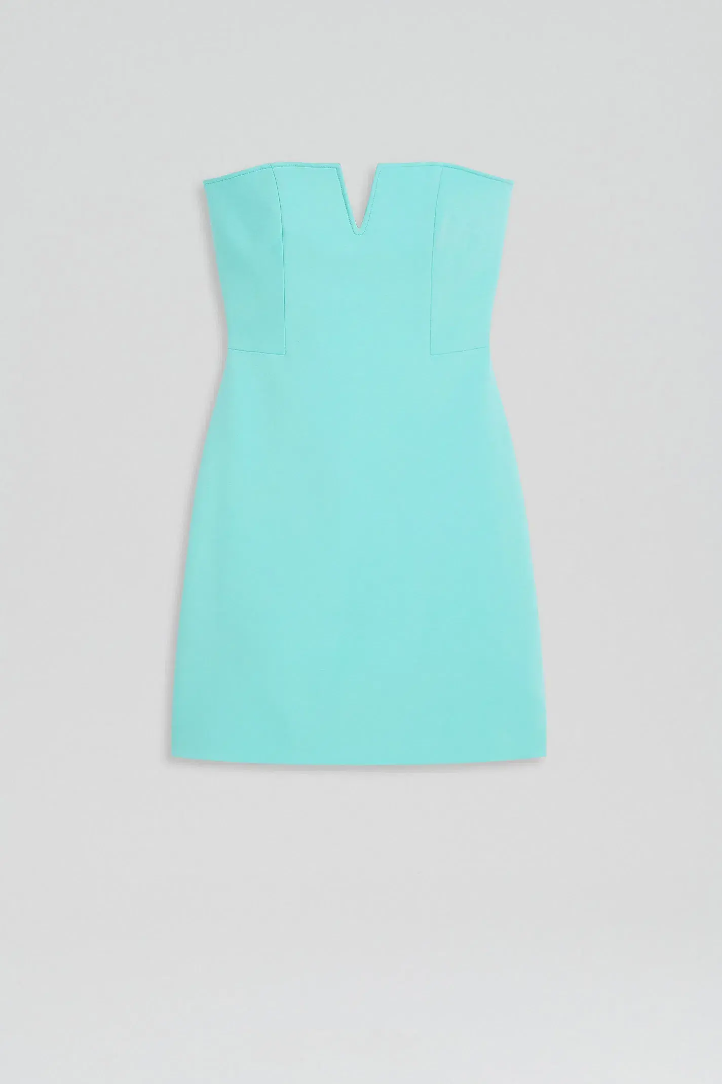 Scanlan Theodore Tailored Bustier Mini Dress and Crop Jacket Set in Turquoise Size 8 - Image 3
