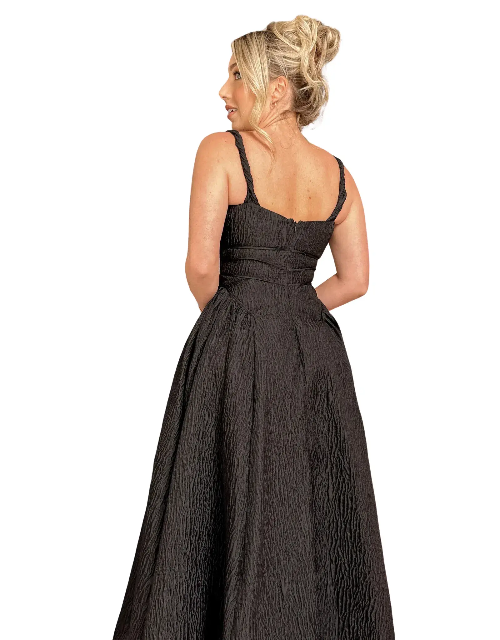 Rachel Gilbert Sophy Strap Midi Dress in Black Size 3 / Au 12 - Image 3