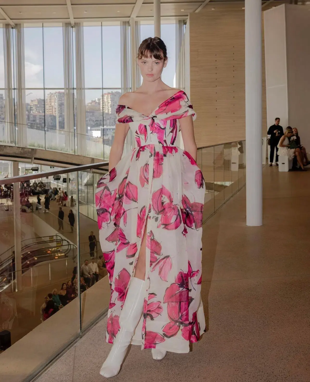 Aje Cordelia Corseted Maxi Dress in Falling Florals Size 8 - Image 2