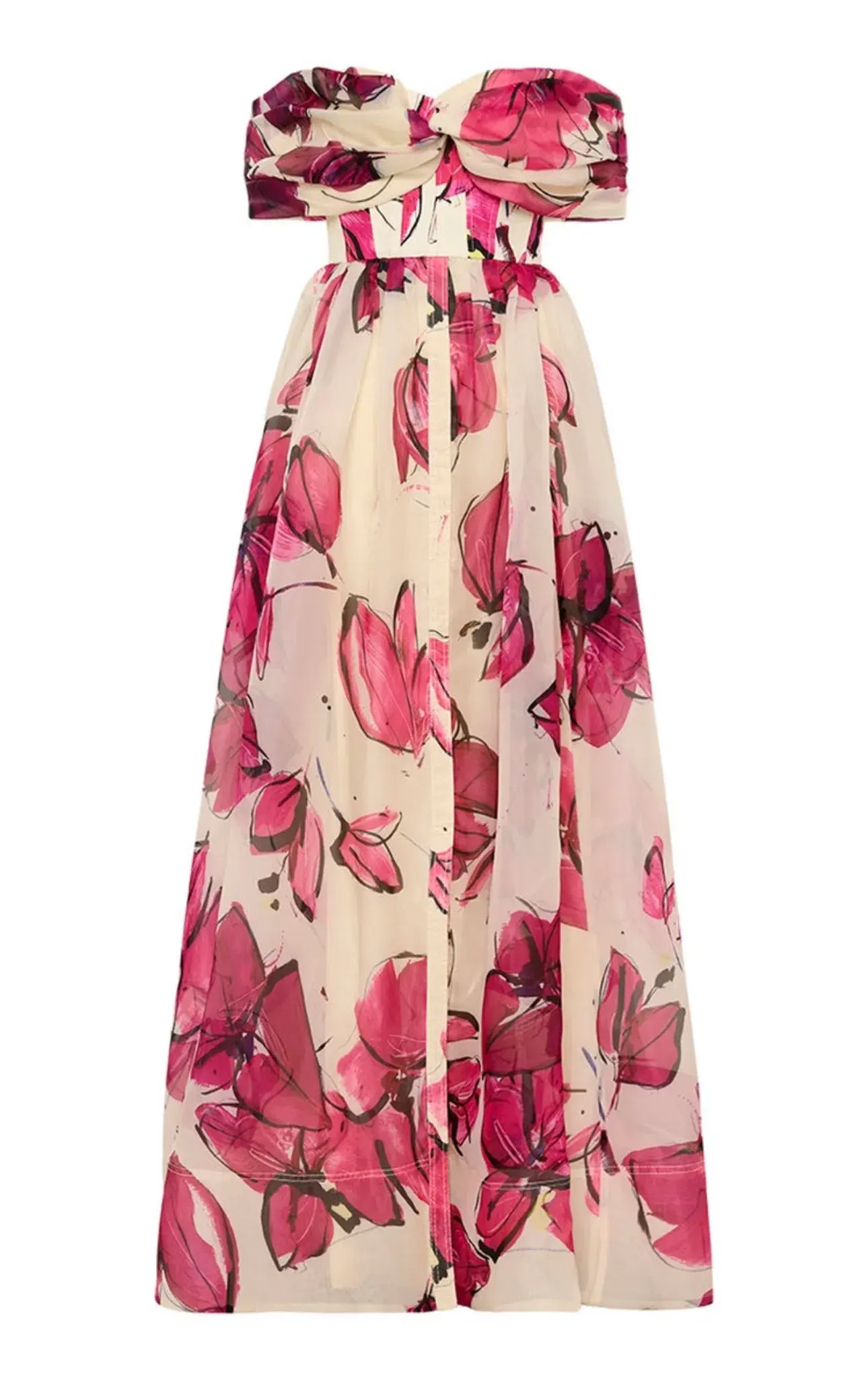 Aje Cordelia Corseted Maxi Dress in Falling Florals Size 8 - Image 4