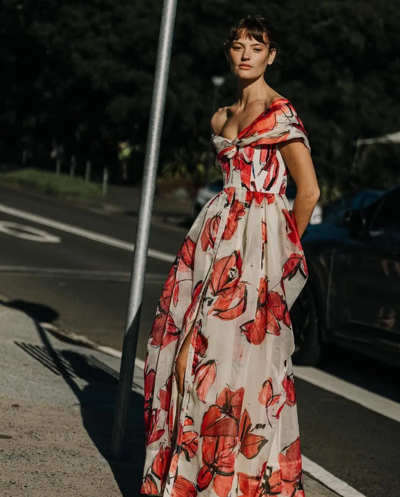 Aje Cordelia Corseted Maxi Dress in Falling Florals Size 8 - Image 3