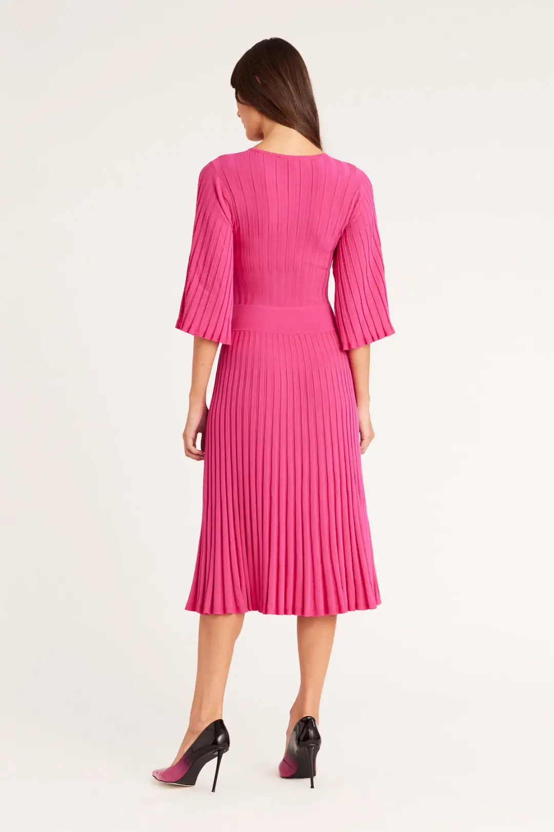 Perri Cutten Priscilla Knit Dress Pink Size 12 for rent on The Volte - main image