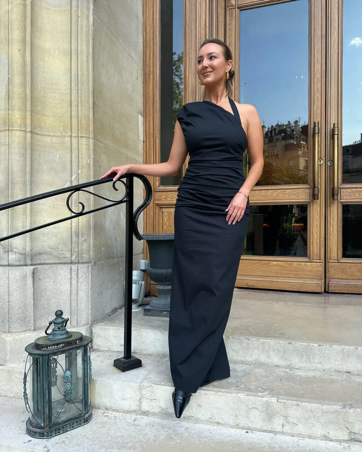 Sir The Label Giacomo Gathered Gown in Black Size 6 - Image 3