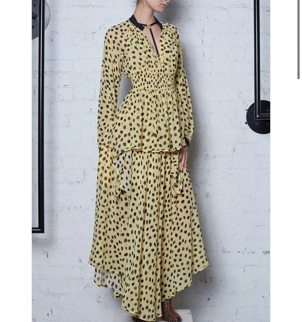 Ecology Layered Dress Black Spot Size 6 - Image 3