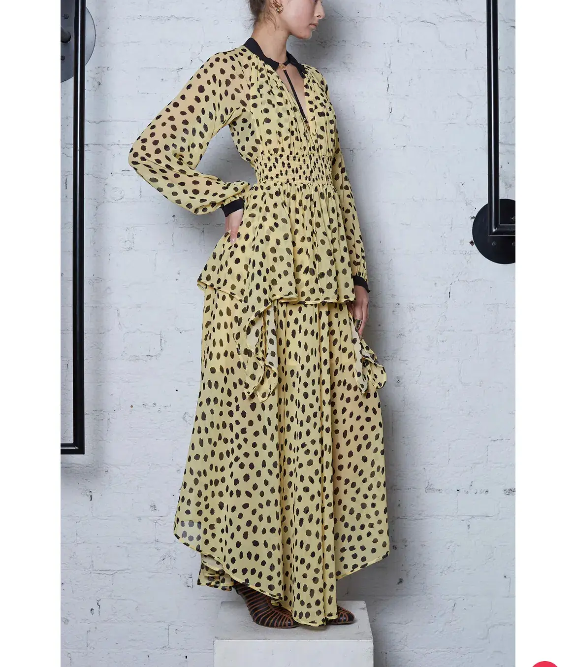 Ecology Layered Dress Black Spot Size 6 - Image 2